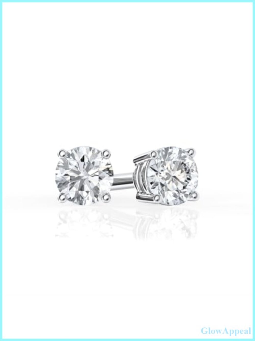 14K White Gold Lab Grown Diamond Stud Earrings 1/4 cttw Push Back